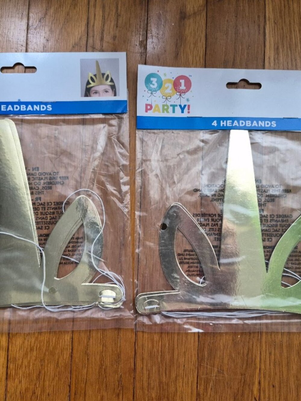 2 NEW Party Packs of Gold Unicorn Headbands